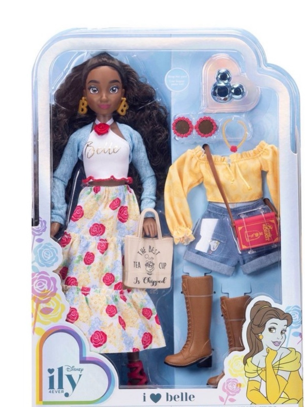 Barbie Fashion Doll in Yellow Off-Shoulder Top and Denim Shorts
